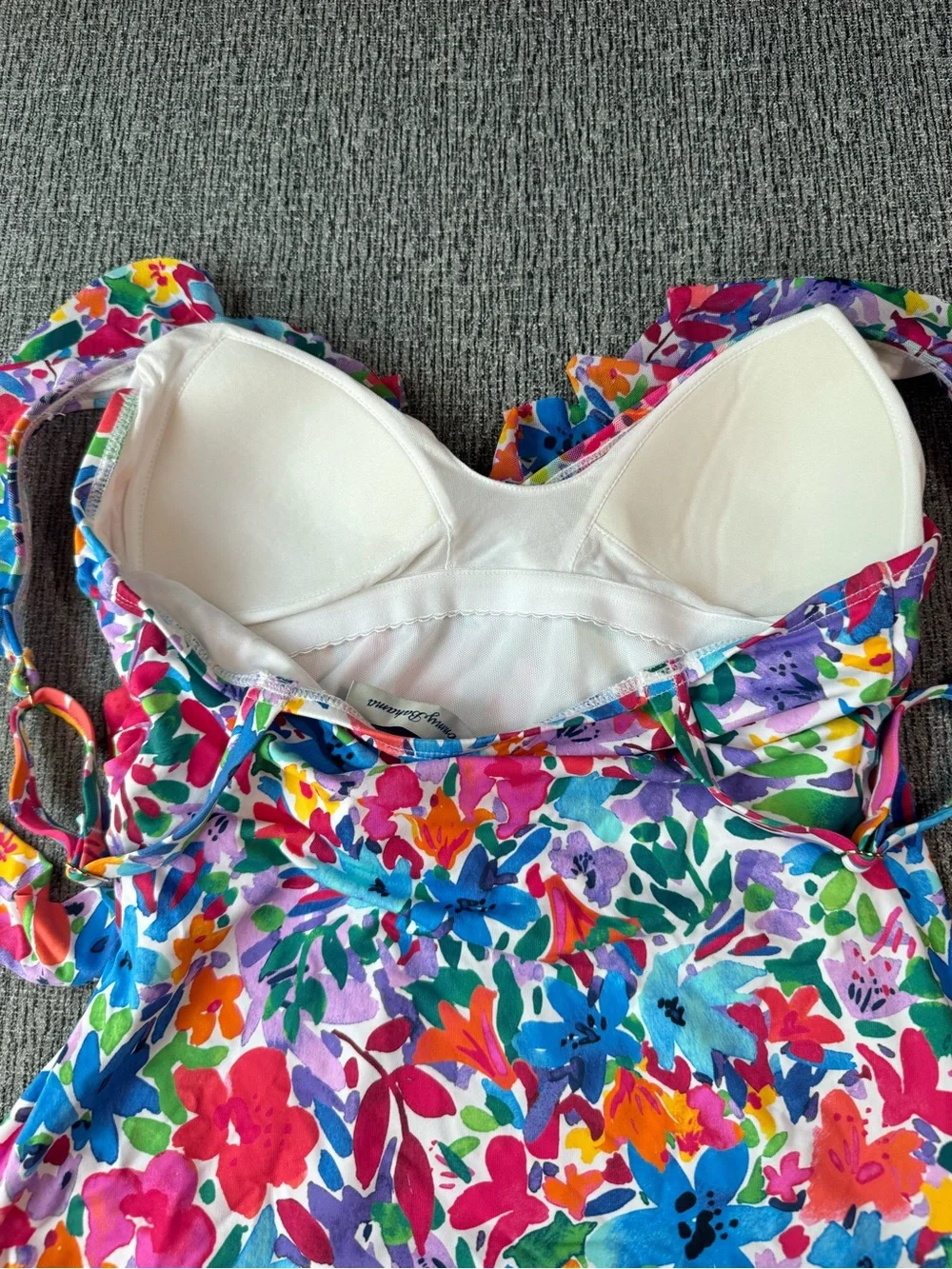 Tommy Bahama Women’s Watercolor Floral Wrap Front One - Piece Swimsuit